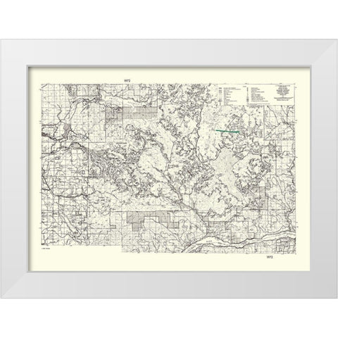 Wind River Washington Quad - USDA 1972 White Modern Wood Framed Art Print by USDA