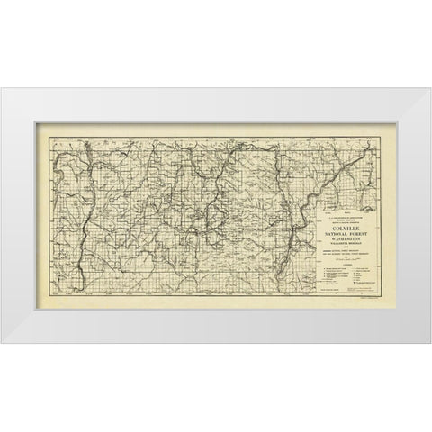 Colville National Forest Washington - Meridan White Modern Wood Framed Art Print by Meridian