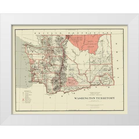 Washington - Williamson 1879 White Modern Wood Framed Art Print by Williamson