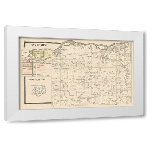 Arena  Wisconsin - Brandt 1895 White Modern Wood Framed Art Print by Brandt