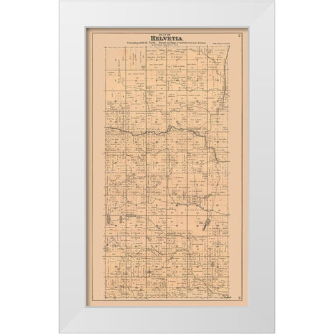 Helvetia  Wisconsin - 1912 White Modern Wood Framed Art Print by Waupaca Abstract & Loan Co.