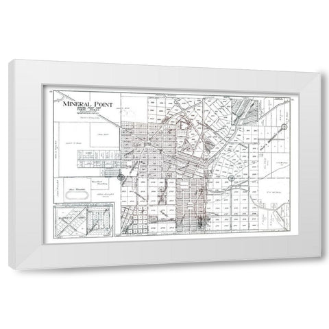 Mineral Point  Wisconsin - Ogle 1915 White Modern Wood Framed Art Print by Ogle