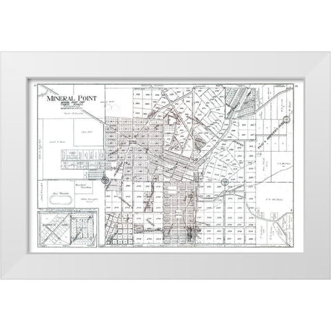 Mineral Point  Wisconsin - Ogle 1915 White Modern Wood Framed Art Print by Ogle