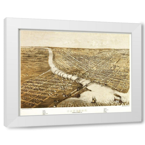Oshkosh Wisconsin - Ruger 1867  White Modern Wood Framed Art Print by Ruger