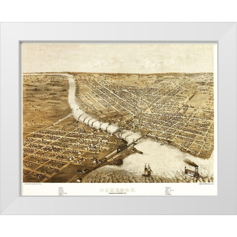 Oshkosh Wisconsin - Ruger 1867  White Modern Wood Framed Art Print by Ruger