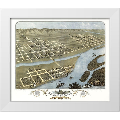 Prairie Du Chien Wisconsin - Ruger 1870  White Modern Wood Framed Art Print by Ruger