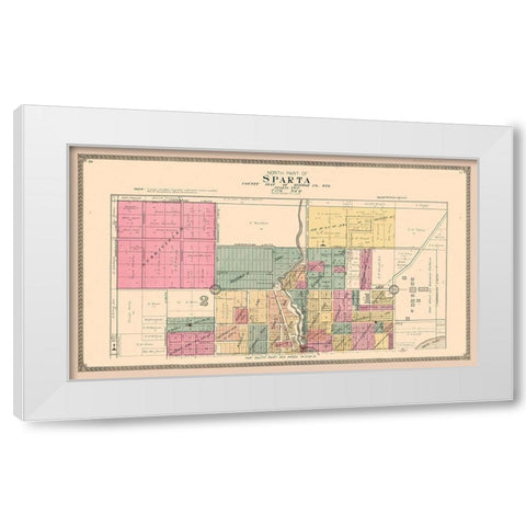 Sparta Wisconsin - Ogle 1915 White Modern Wood Framed Art Print by Ogle
