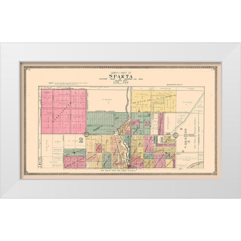 Sparta Wisconsin - Ogle 1915 White Modern Wood Framed Art Print by Ogle