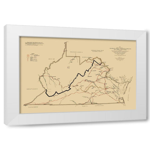 Defendant Exhibit 14 -West Virginia Vs Virginia White Modern Wood Framed Art Print by Anderson
