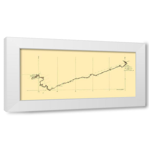 East River Railroad - Hotchkiss 1881 White Modern Wood Framed Art Print by Hotchkiss