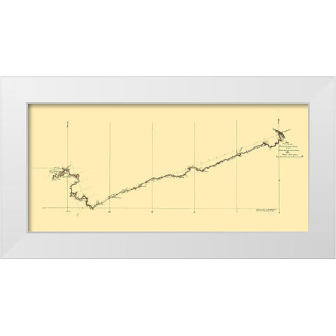 East River Railroad - Hotchkiss 1881 White Modern Wood Framed Art Print by Hotchkiss