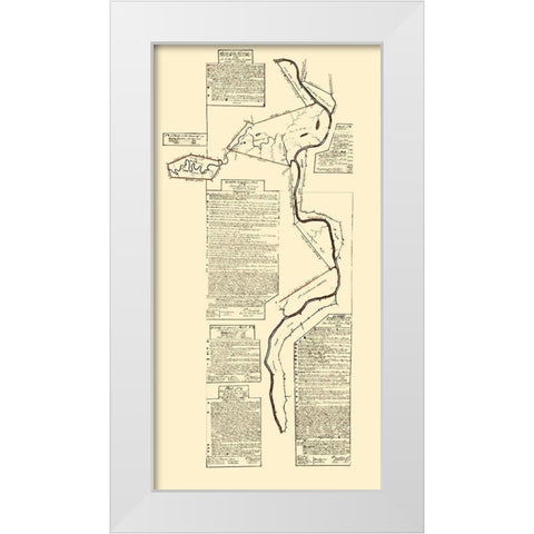 Kanawha River West Virginia Landowner White Modern Wood Framed Art Print by Washington