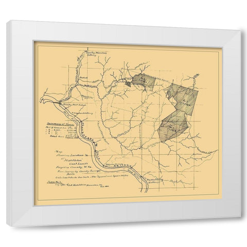 Middleton Coal Lands Fayette County West VA White Modern Wood Framed Art Print by Hotchkiss
