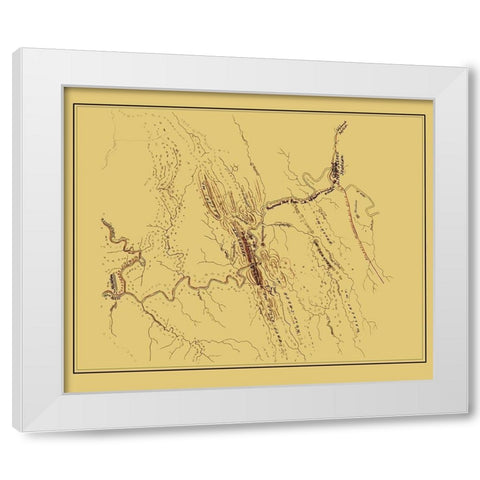 New River Railroad - Hotchkiss 1880 White Modern Wood Framed Art Print by Hotchkiss