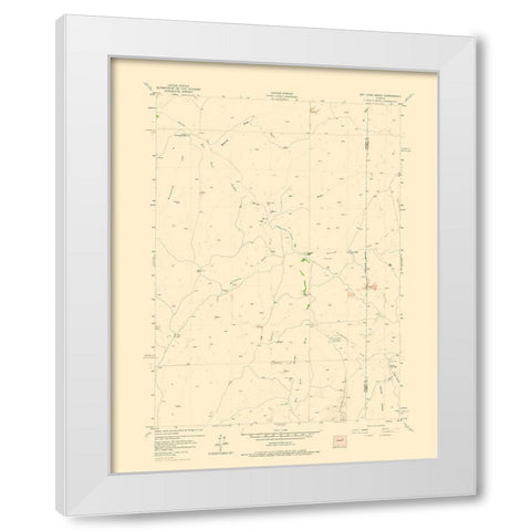 Dry Fork Ranch Wyoming Quad - USGS 1973 White Modern Wood Framed Art Print by USGS