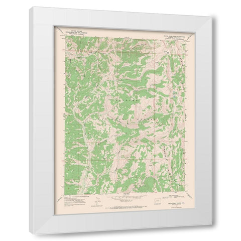 Devils Hole Creek Wyoming Quad - USGS 1967 White Modern Wood Framed Art Print by USGS