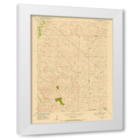 Dilts Ranch Wyoming Quad - USGS 1950 White Modern Wood Framed Art Print by USGS