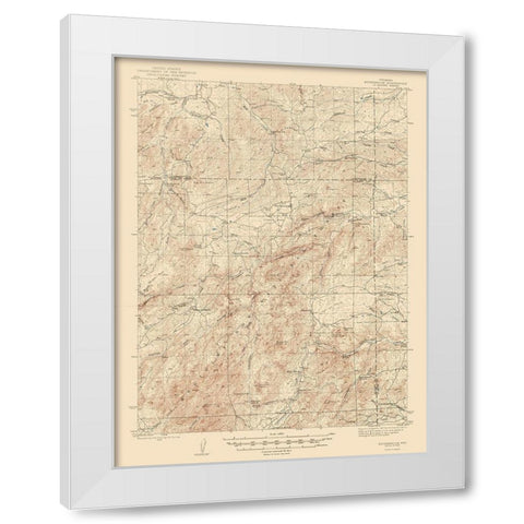 Esterbrook Wyoming Quad - USGS 1945 White Modern Wood Framed Art Print by USGS