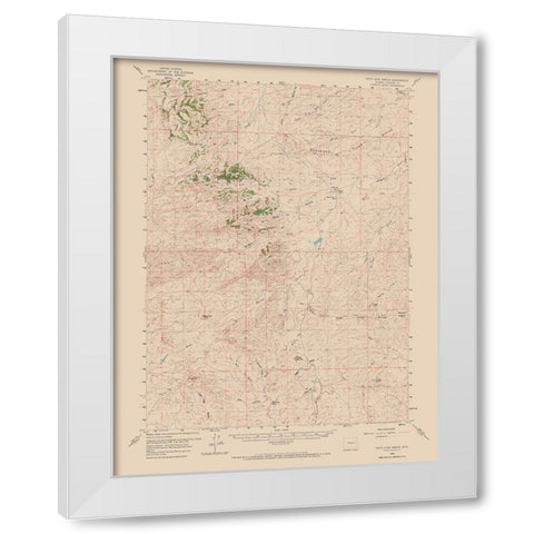 Fifty Five Ranch Wyoming Quad - USGS 1959 White Modern Wood Framed Art Print by USGS