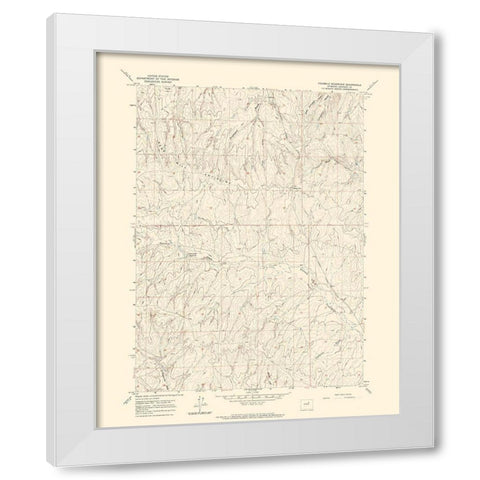 Fourmile Reservoir Wyoming Quad - USGS 1961 White Modern Wood Framed Art Print by USGS