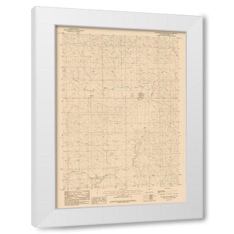 Greasewood Reservoir Wyoming Quad - USGS 1984 White Modern Wood Framed Art Print by USGS