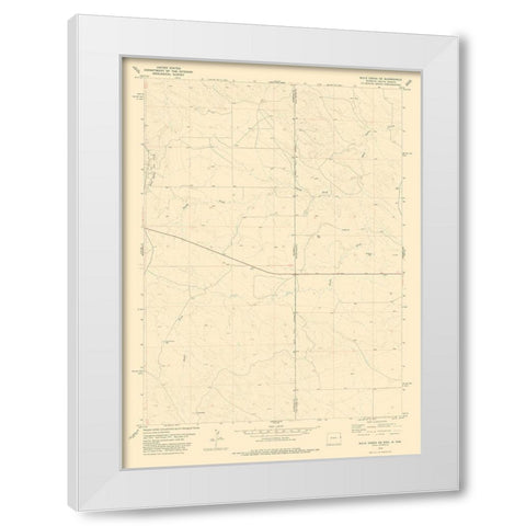 Mule Creek Wyoming Quad - USGS 1978 White Modern Wood Framed Art Print by USGS