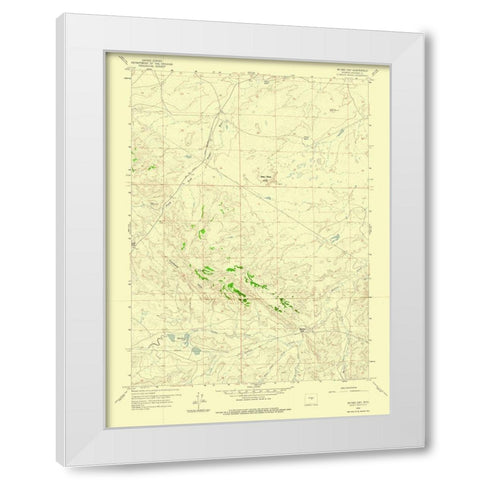 Mc Rae Gap Wyoming Quad - USGS 1959 White Modern Wood Framed Art Print by USGS