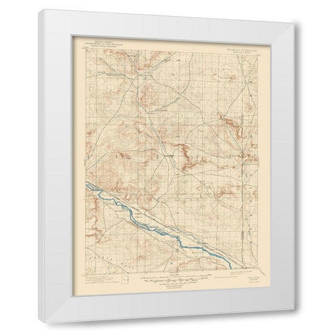 Patrick Wyoming Sheet - USGS 1946 White Modern Wood Framed Art Print by USGS
