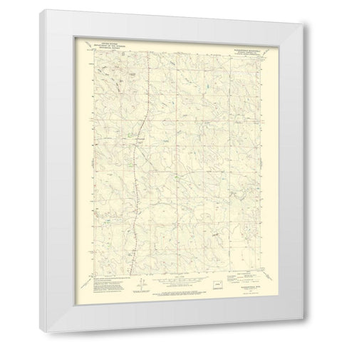 Pleasantdale Wyoming Quad - USGS 1971 White Modern Wood Framed Art Print by USGS