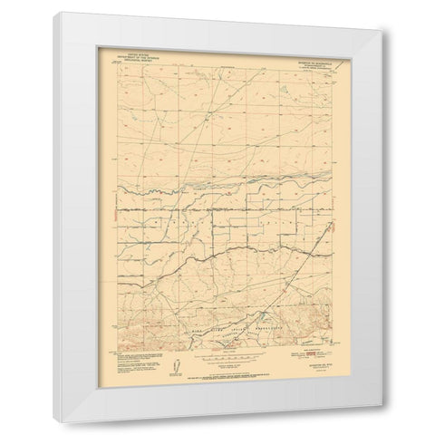 Riverton Wyoming Quad - USGS 1952 White Modern Wood Framed Art Print by USGS