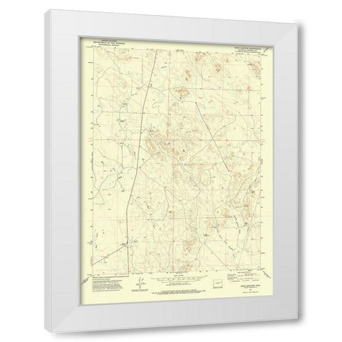 Reno Junction Wyoming Quad - USGS 1971 White Modern Wood Framed Art Print by USGS