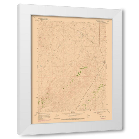 Salt Creek Wyoming Quad - USGS 1968 White Modern Wood Framed Art Print by USGS