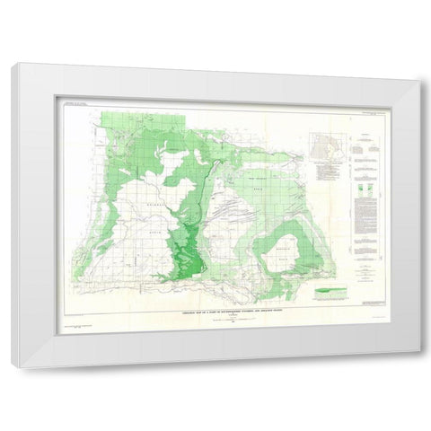 Southwestern Wyoming Adjacent States - Bradley White Modern Wood Framed Art Print by Bradley
