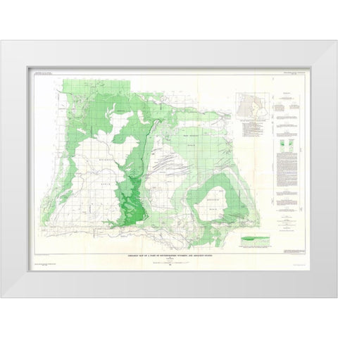 Southwestern Wyoming Adjacent States - Bradley White Modern Wood Framed Art Print by Bradley