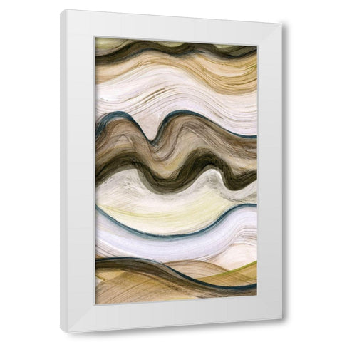 Wavelength I White Modern Wood Framed Art Print by Brey