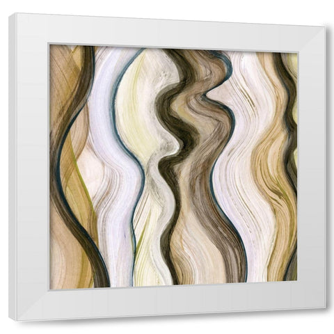 Wavelength II White Modern Wood Framed Art Print by Brey