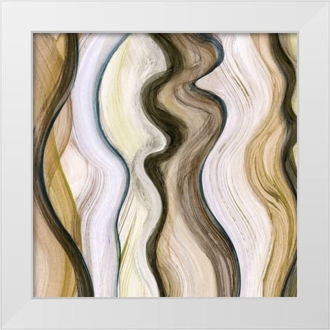 Wavelength II White Modern Wood Framed Art Print by Brey