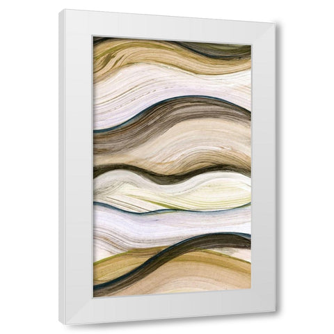 Wavelenght III White Modern Wood Framed Art Print by Brey