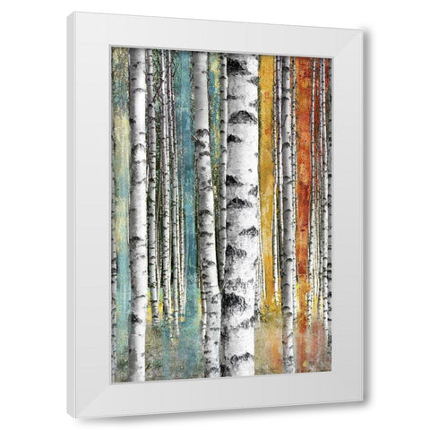 Abstract Birch I White Modern Wood Framed Art Print by Brey