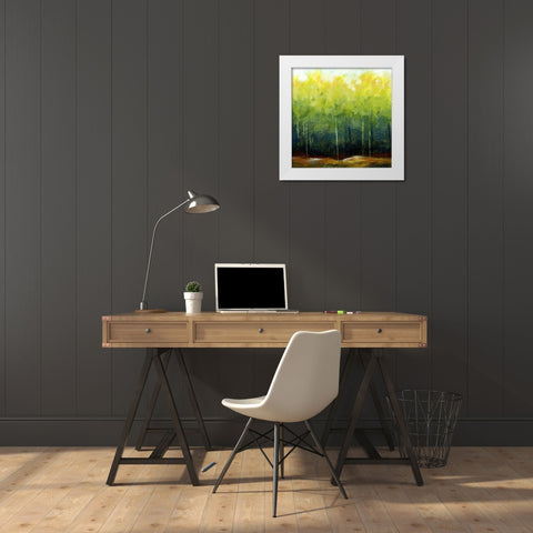Fall I White Modern Wood Framed Art Print by Brey