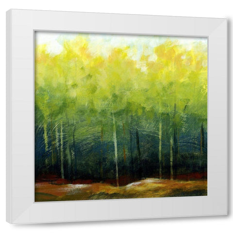 Fall I White Modern Wood Framed Art Print by Brey