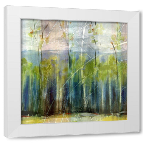 Spring Abstraction White Modern Wood Framed Art Print by Brey