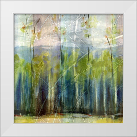 Spring Abstraction White Modern Wood Framed Art Print by Brey