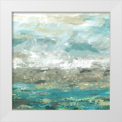 Seaview I White Modern Wood Framed Art Print by Brey