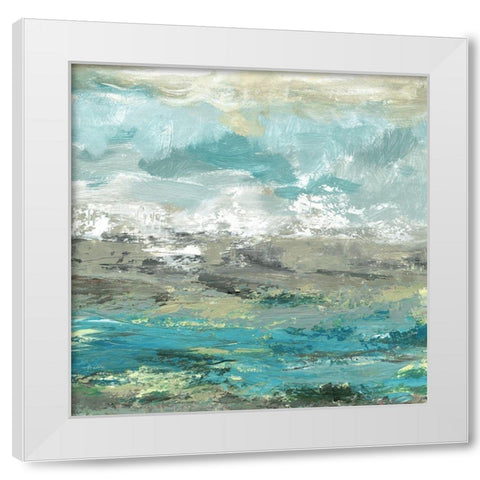 Seaview II White Modern Wood Framed Art Print by Brey