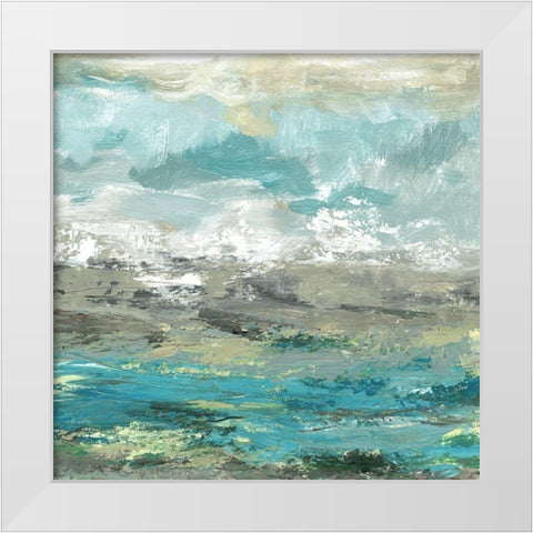 Seaview II White Modern Wood Framed Art Print by Brey