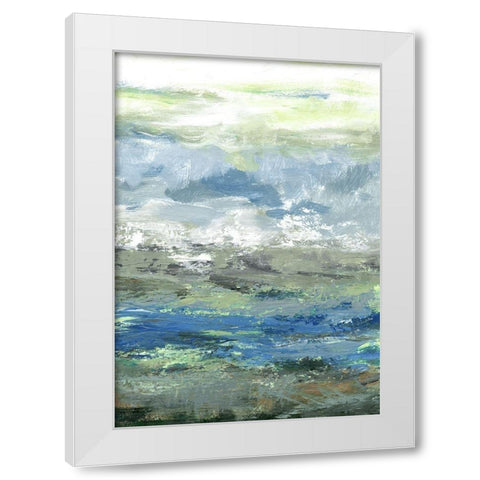 Seaview IV White Modern Wood Framed Art Print by Brey