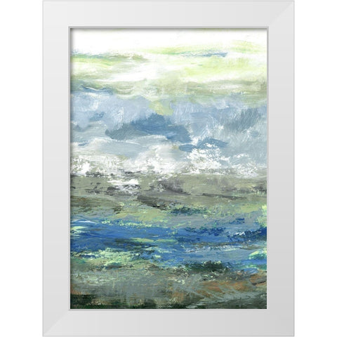 Seaview IV White Modern Wood Framed Art Print by Brey