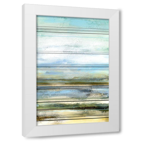 Seaside Panel I White Modern Wood Framed Art Print by Brey