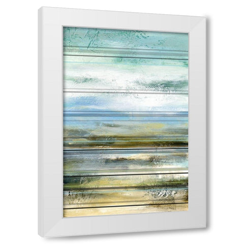Seaside Panel II White Modern Wood Framed Art Print by Brey